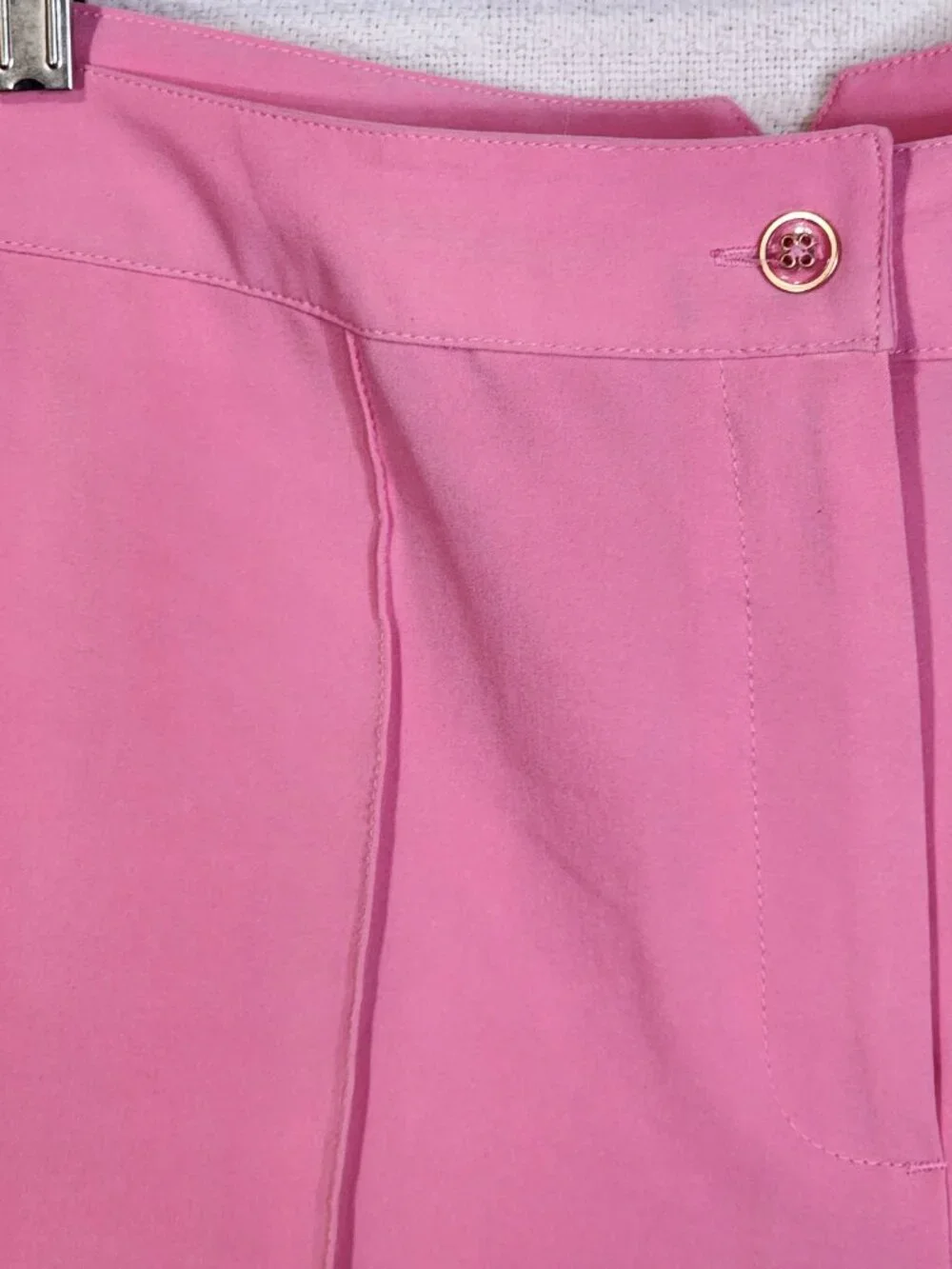 EP Pro Flirt Pink 23" Poly Span Pro Stretch Pleated Pocketed Golf Shorts Size 14 - Picture 4 of 16